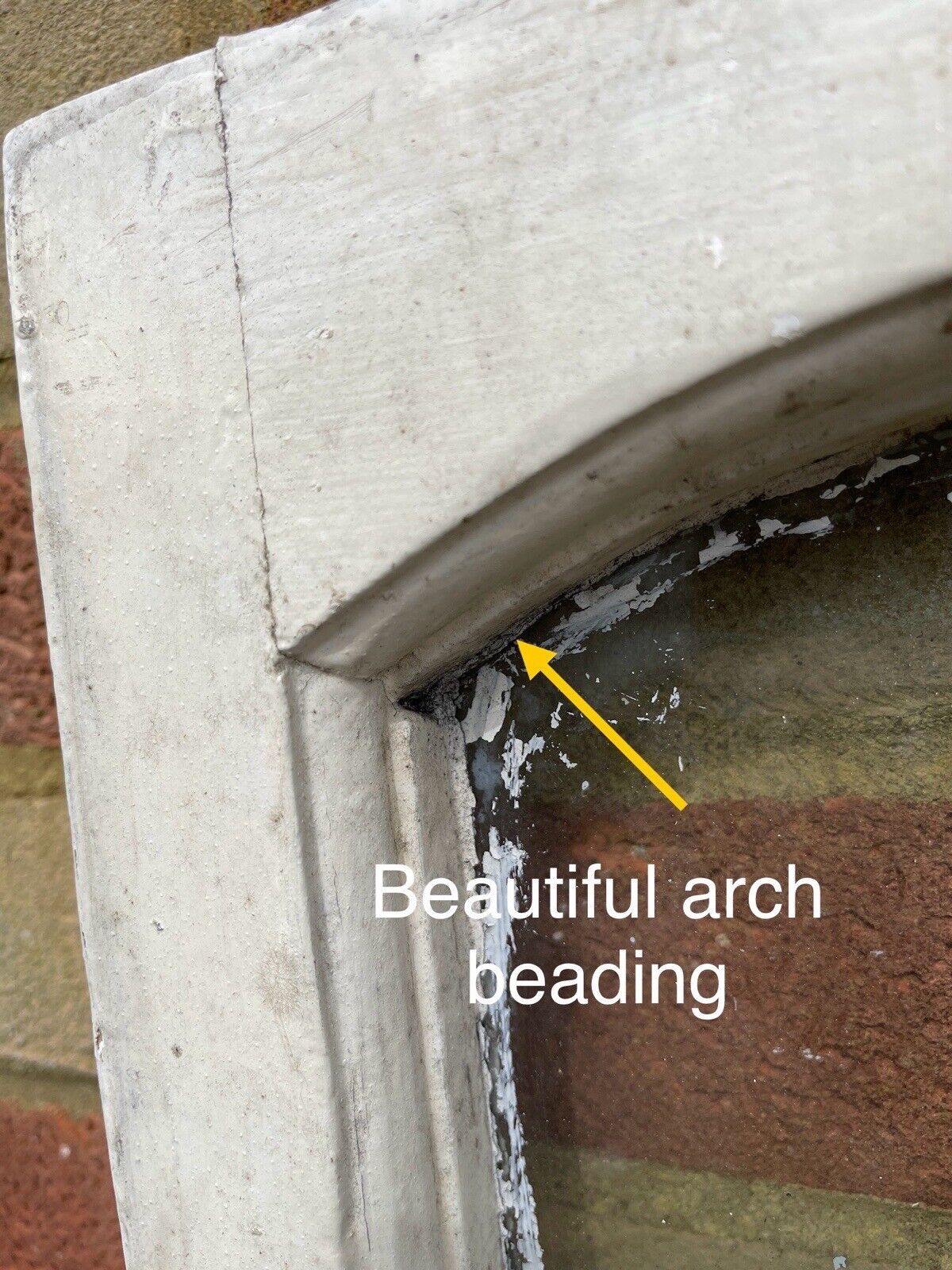 Job Lot Of 3 Reclaimed Old Edwardian Arch Wooden Windows 1095 x 300mm