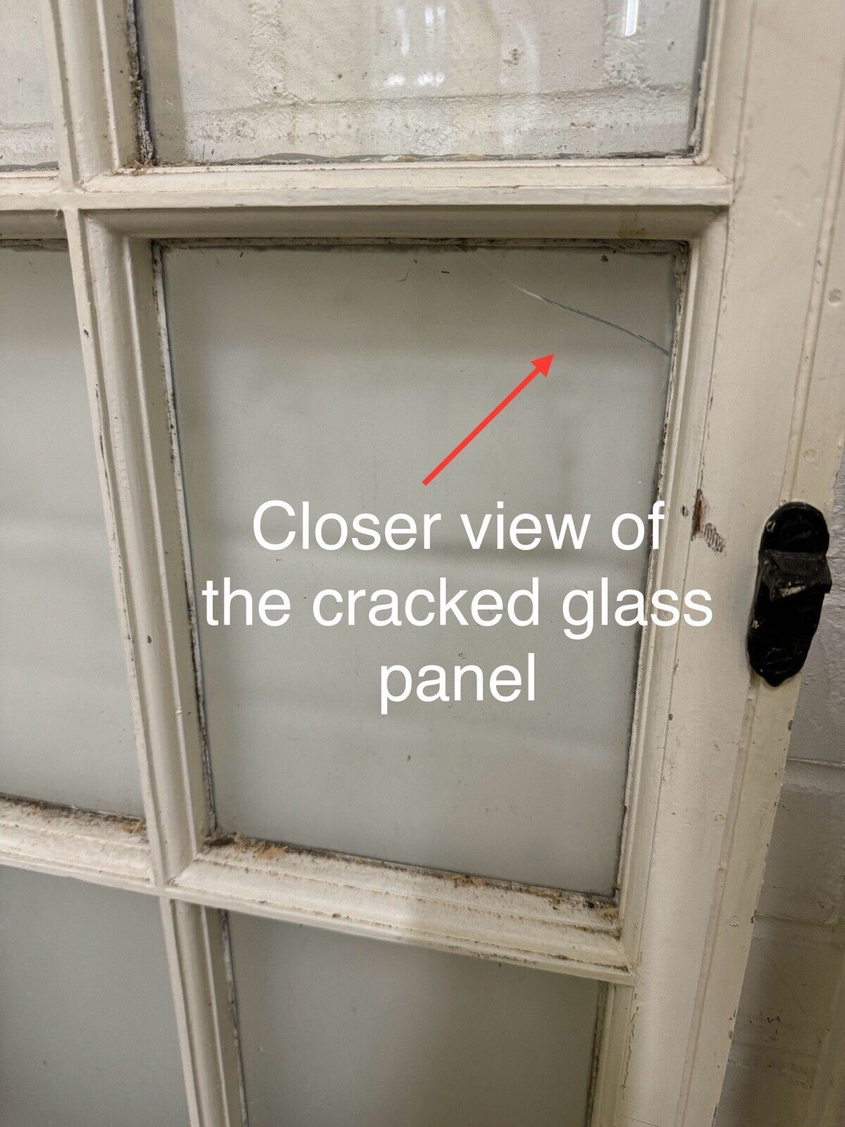Pair Of Reclaimed Inter locking French Georgian 6 Panel Wooden Panel Windows