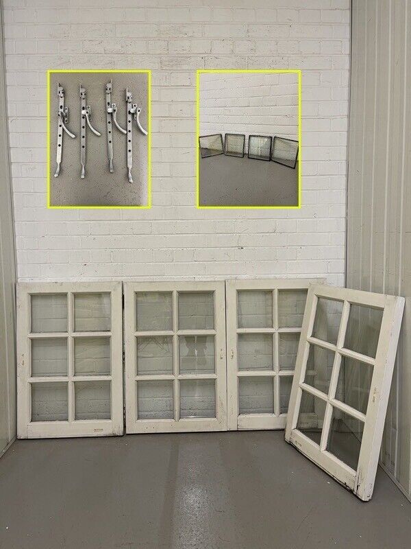 Job lot of  Four Reclaimed Style Georgian Double Glazed Windows 550mm x 818mm