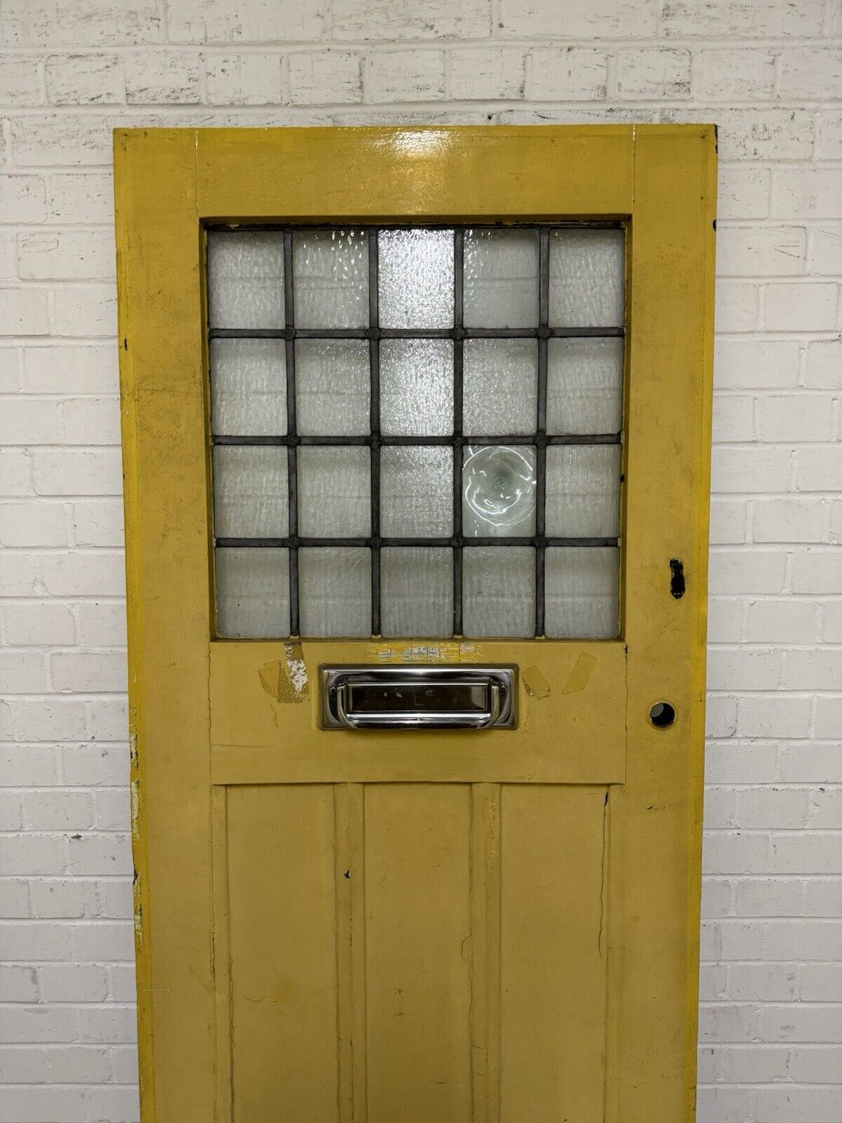 Reclaimed Old Edwardian Victorian Wooden Panel Front Door 1960 x 810mm