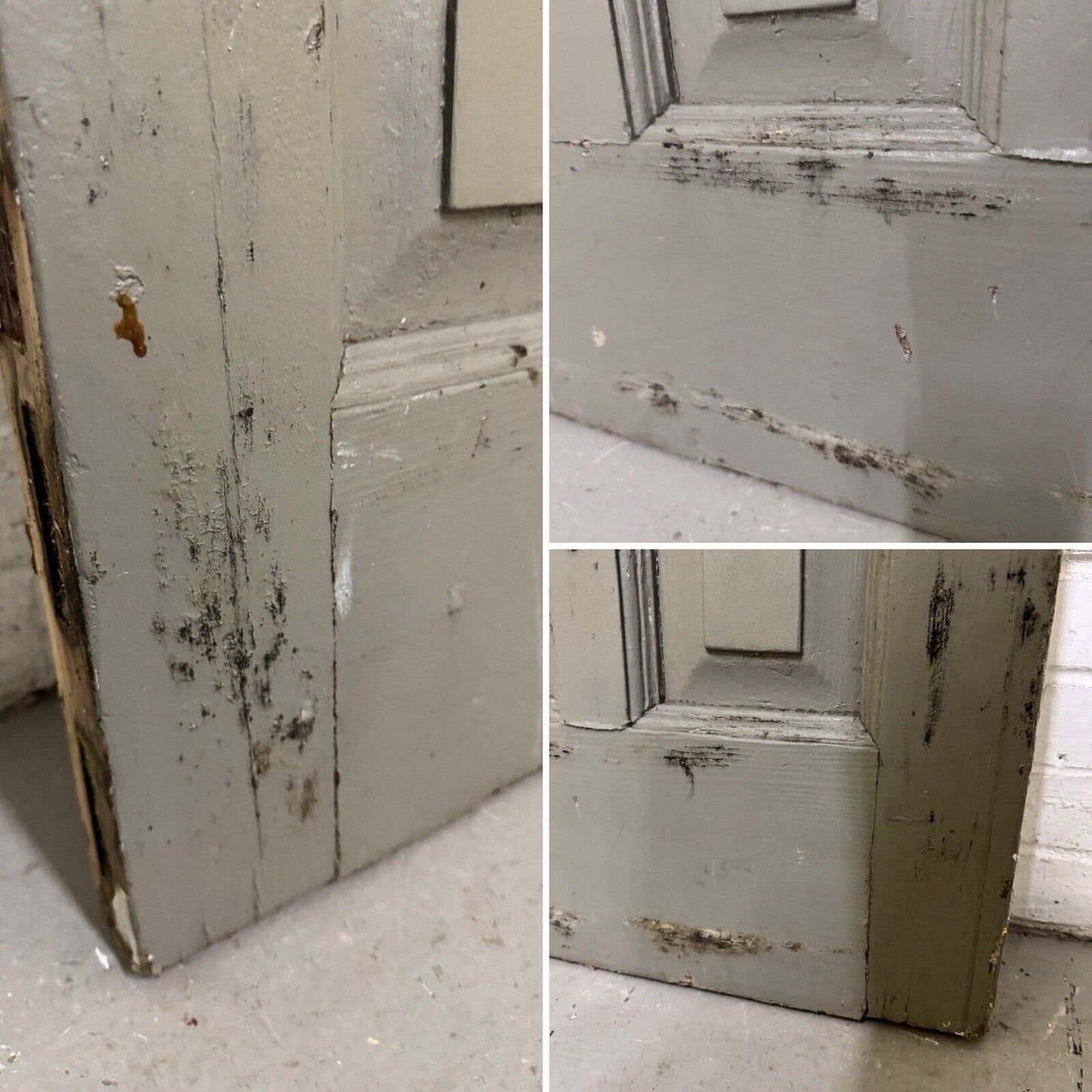 Reclaimed Victorian Edwardian Wooden Panel Front Door 2028 or 2024mm x 810mm