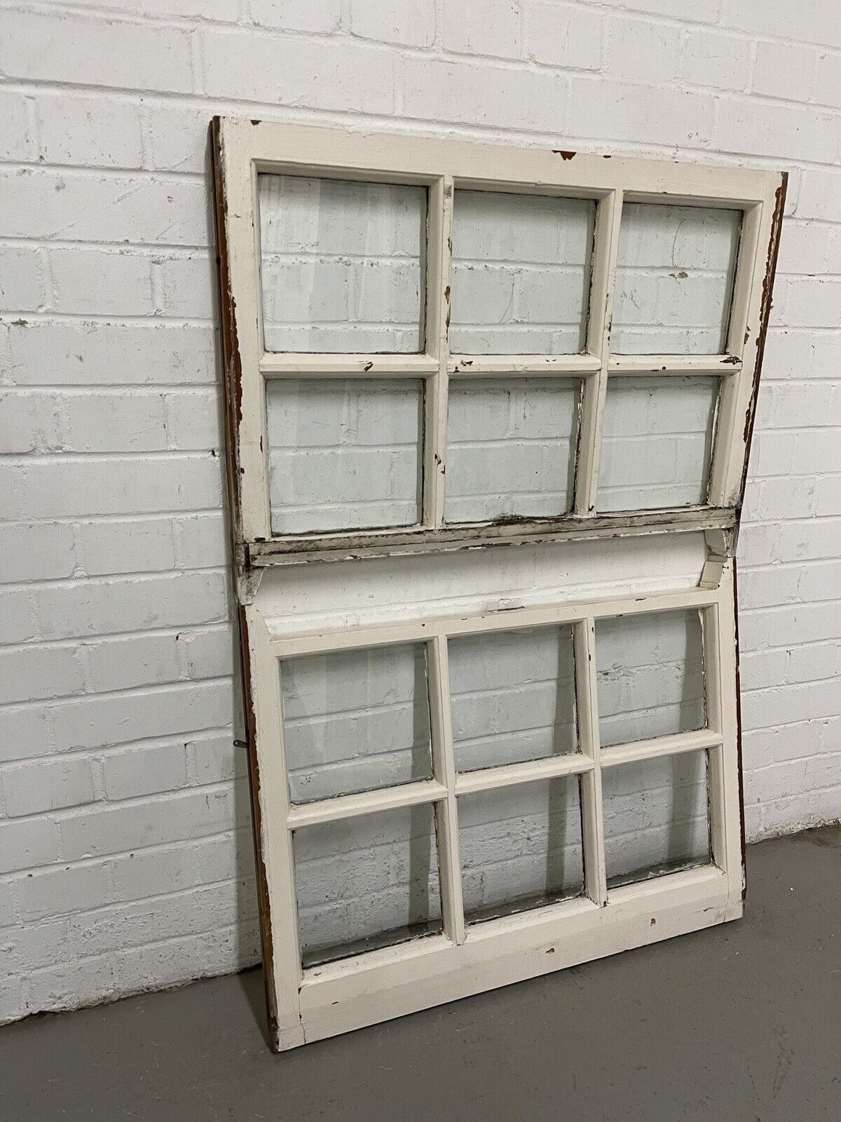Pair Reclaimed Georgian 6 Panel Wooden Panel Sash Window 770 x 545 770 x 590mm