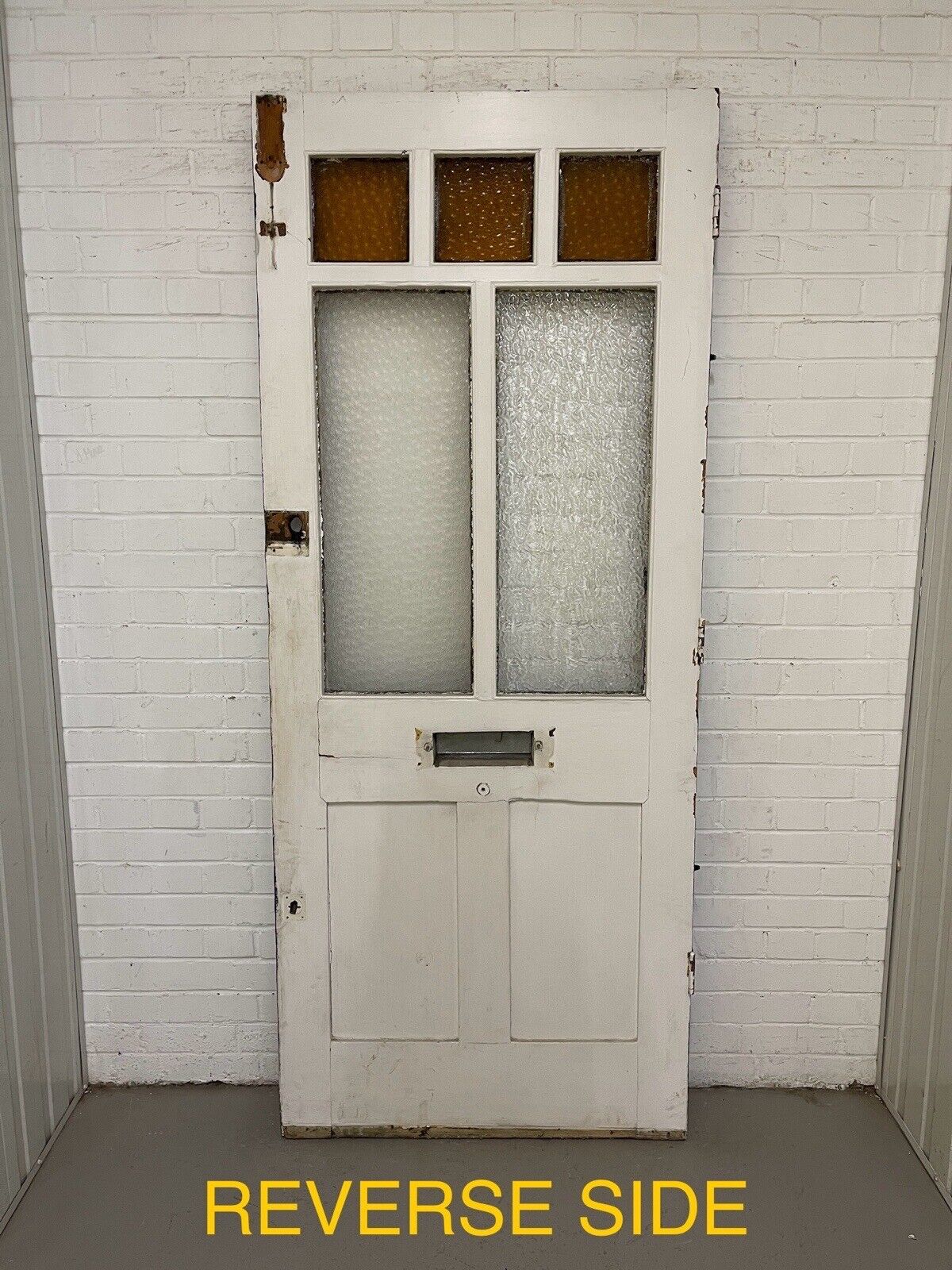 Reclaimed Old Victorian Edwardian Wooden Panel Front Door 2077 x 865mm