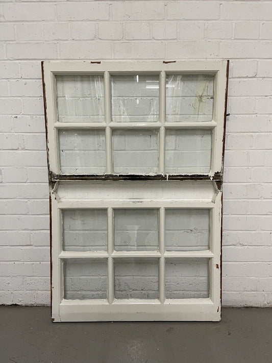 Pair Reclaimed Georgian 6 Panel Wooden Panel Sash Window 770 x 545 770 x 590mm