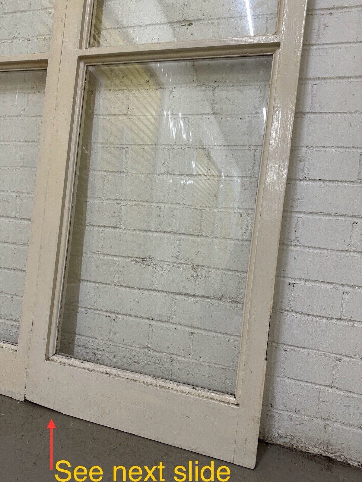 Reclaimed French Single Panel Glass Wooden Double Doors 1752 Or 1746 x 1185mm