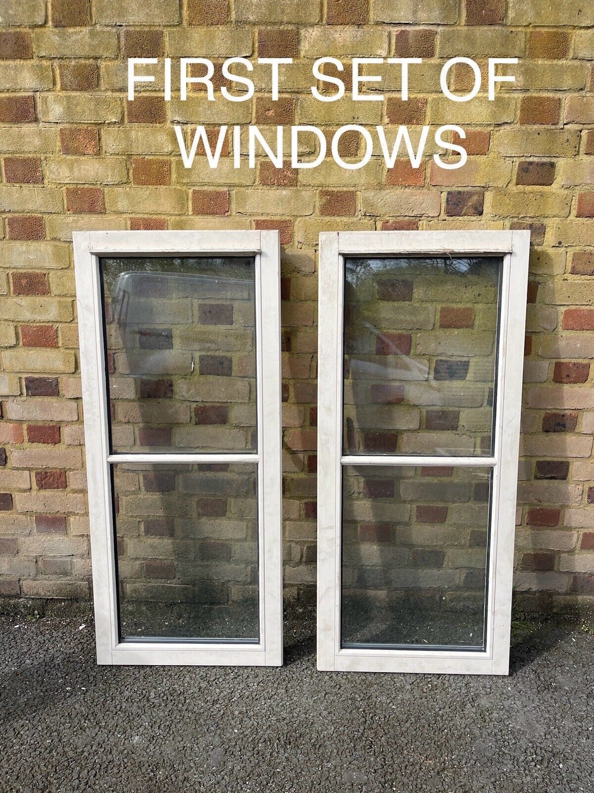 Job Lot Of Eleven Double Glazed Wooden Windows