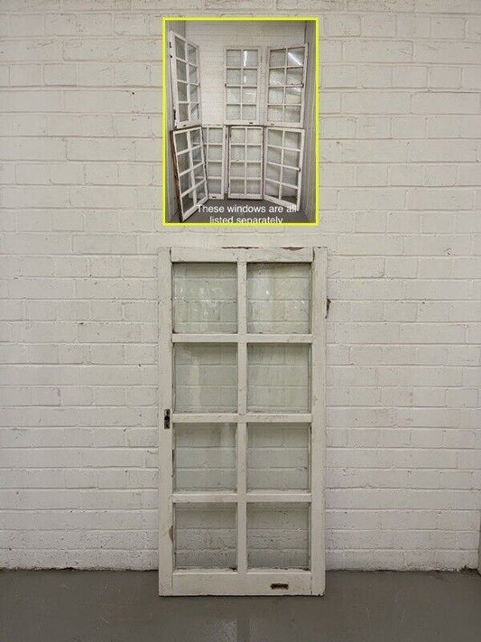 Reclaimed Old Modern Georgian Style 8 Panel Wooden Window 568 x 1175mm