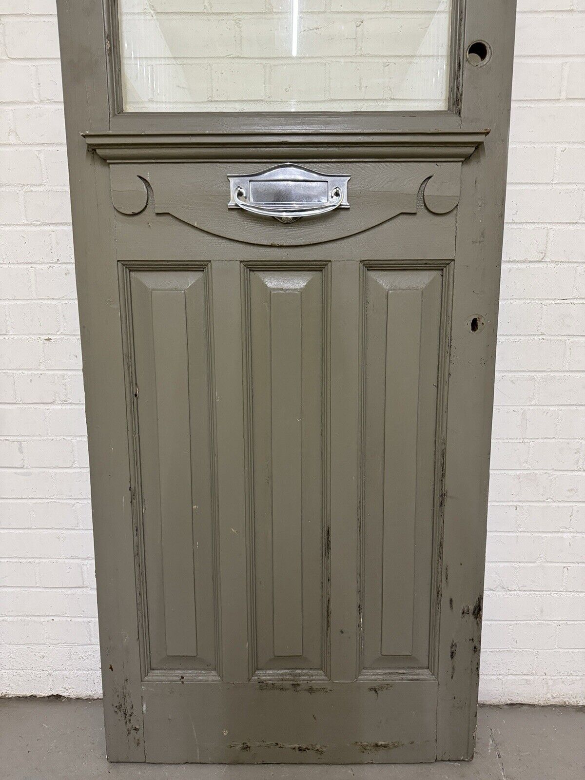 Reclaimed Victorian Edwardian Wooden Panel Front Door 2028 or 2024mm x 810mm