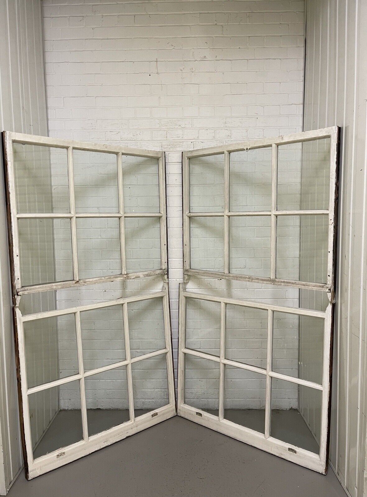 Two Pairs Reclaimed Georgian 6 Panel Wooden Sash Windows 1070 x 935 1070 x 975mm