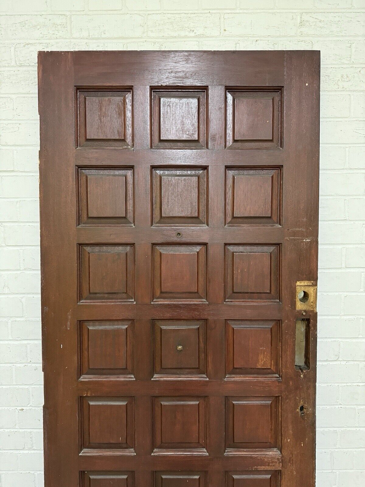 Reclaimed Old Victorian Edwardian Embossed Wooden Panel Front Door 2025 x 811mm