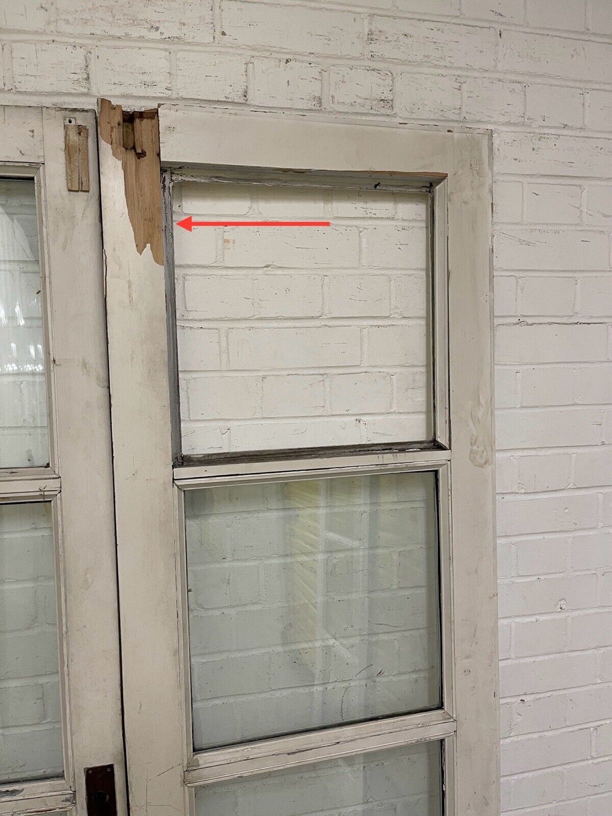 Reclaimed Old French Double Glazed Wooden Double Doors With Spare SIDE PANELS