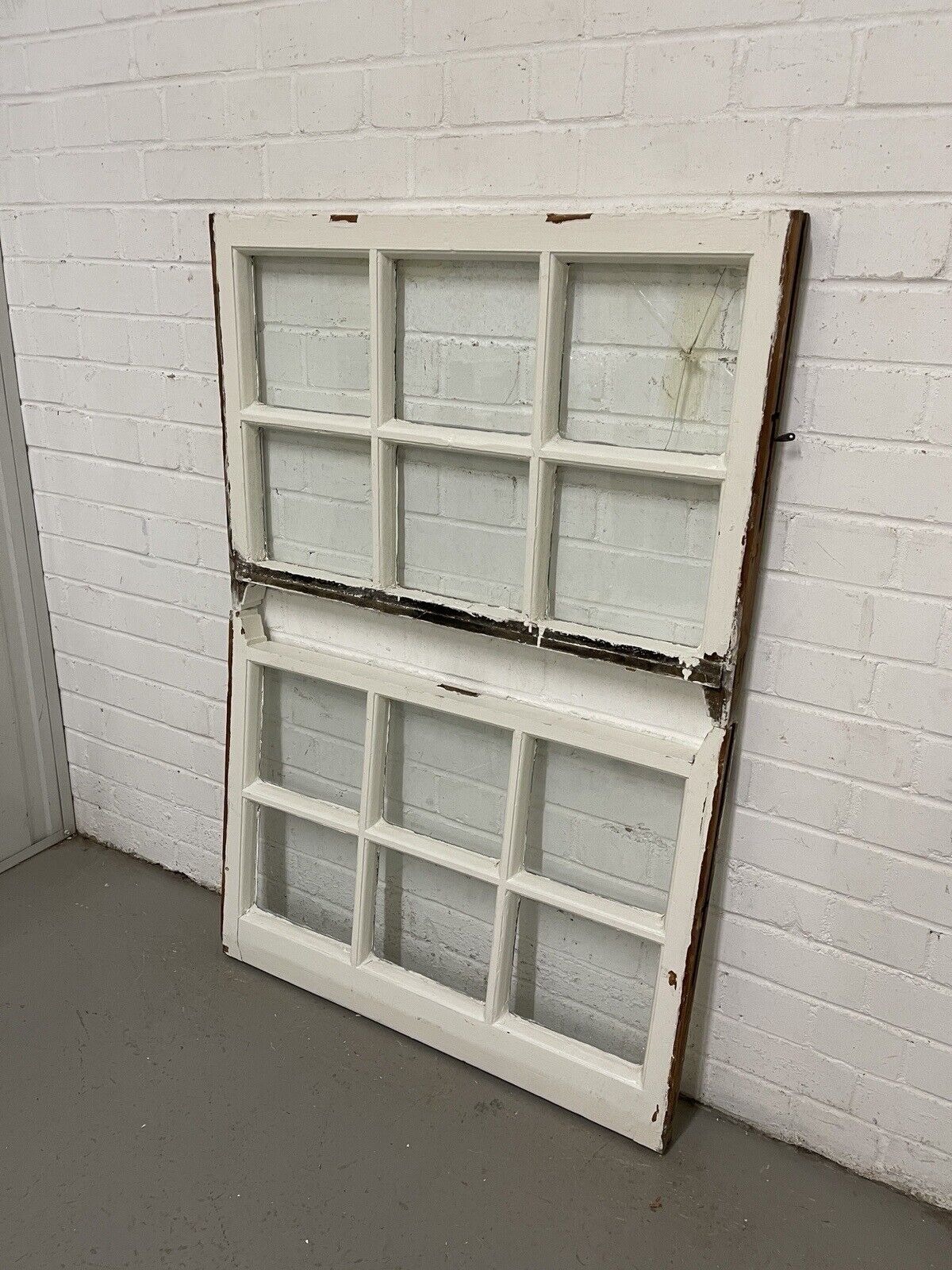 Pair Reclaimed Georgian 6 Panel Wooden Panel Sash Window 770 x 545 770 x 590mm