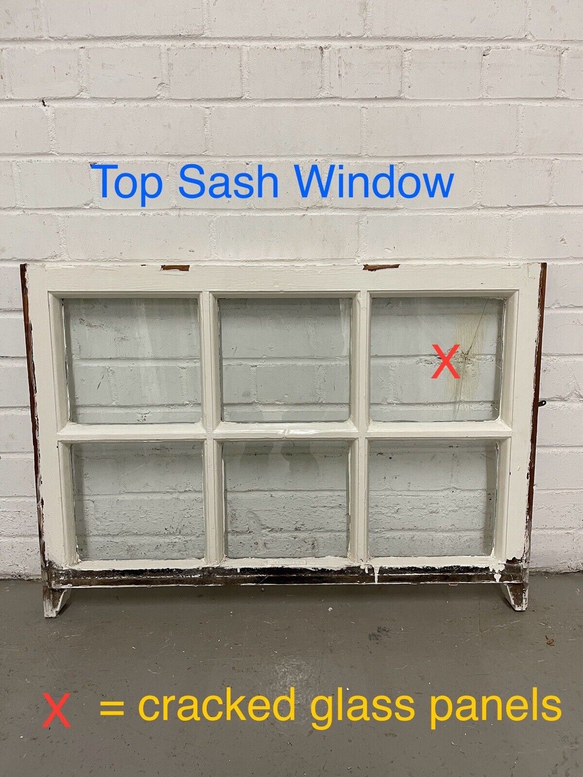 Pair Reclaimed Georgian 6 Panel Wooden Panel Sash Window 770 x 545 770 x 590mm