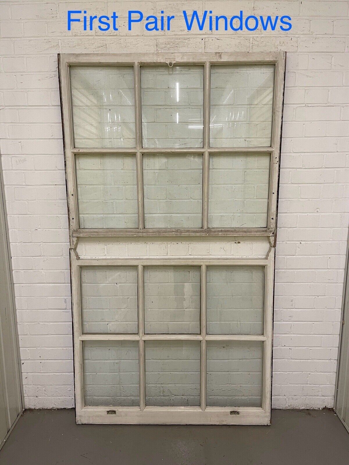 Two Pairs Reclaimed Georgian 6 Panel Wooden Sash Windows 1070 x 935 1070 x 975mm