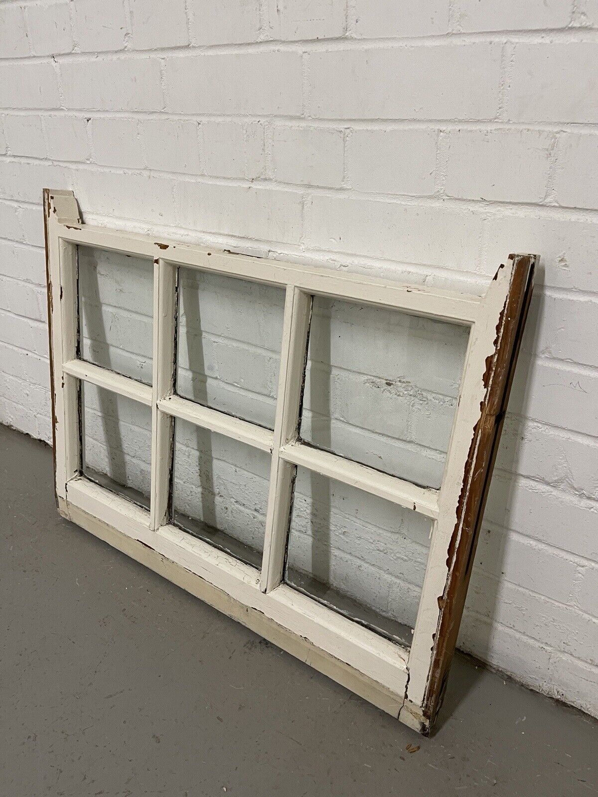 Pair Reclaimed Georgian 6 Panel Wooden Panel Sash Window 770 x 545 770 x 590mm