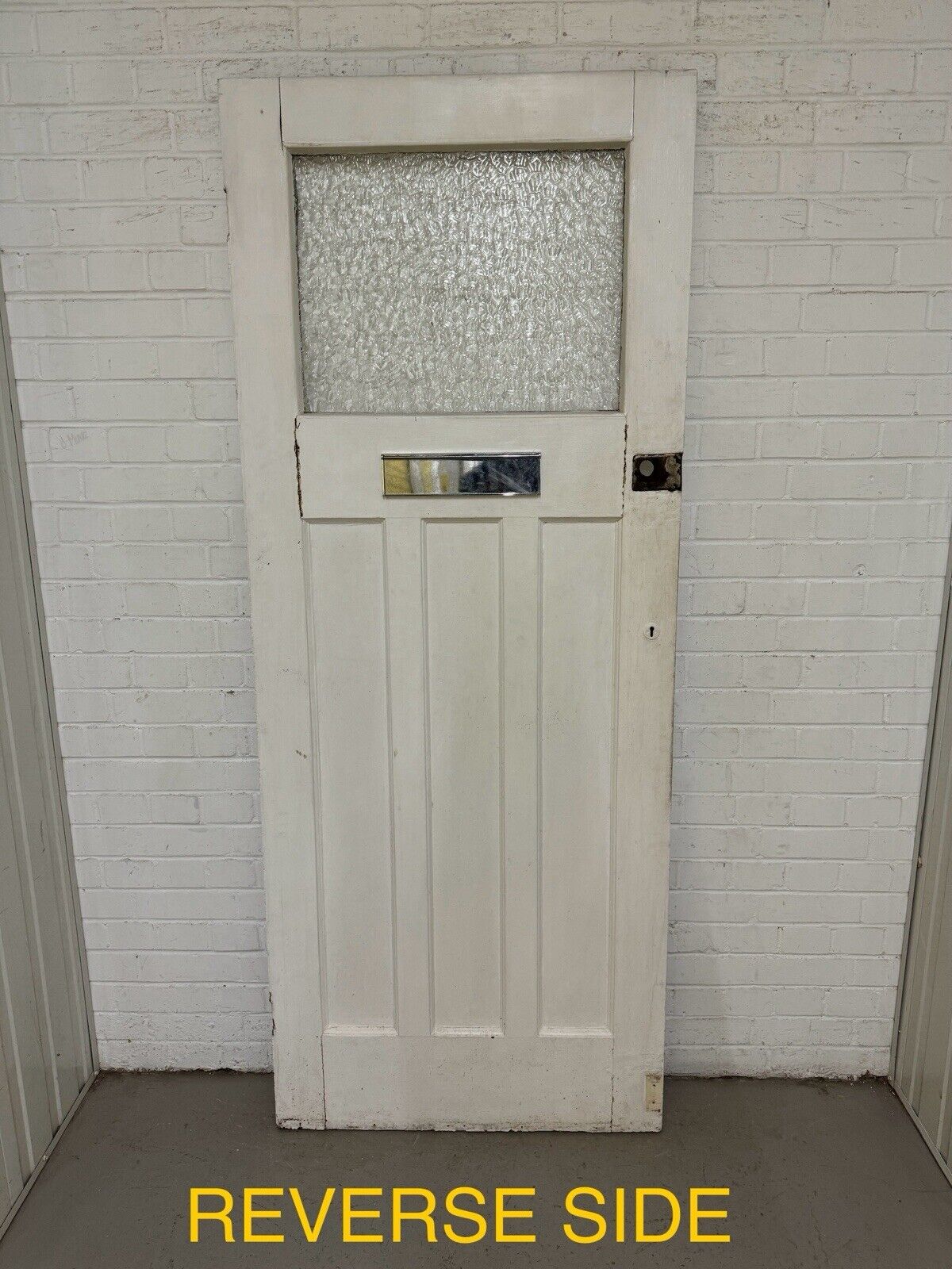 Reclaimed Old Victorian Edwardian Wooden Panel Front Door 2028 x 810mm