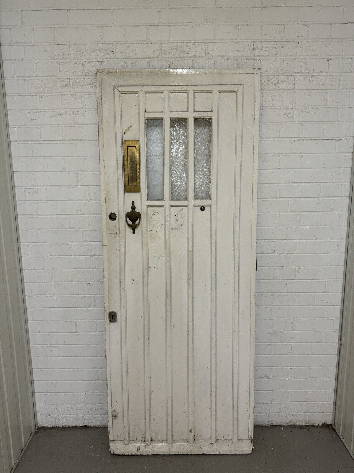 Reclaimed Old Arts and Crafts Victorian Wooden Front Door 2023 x 805mm