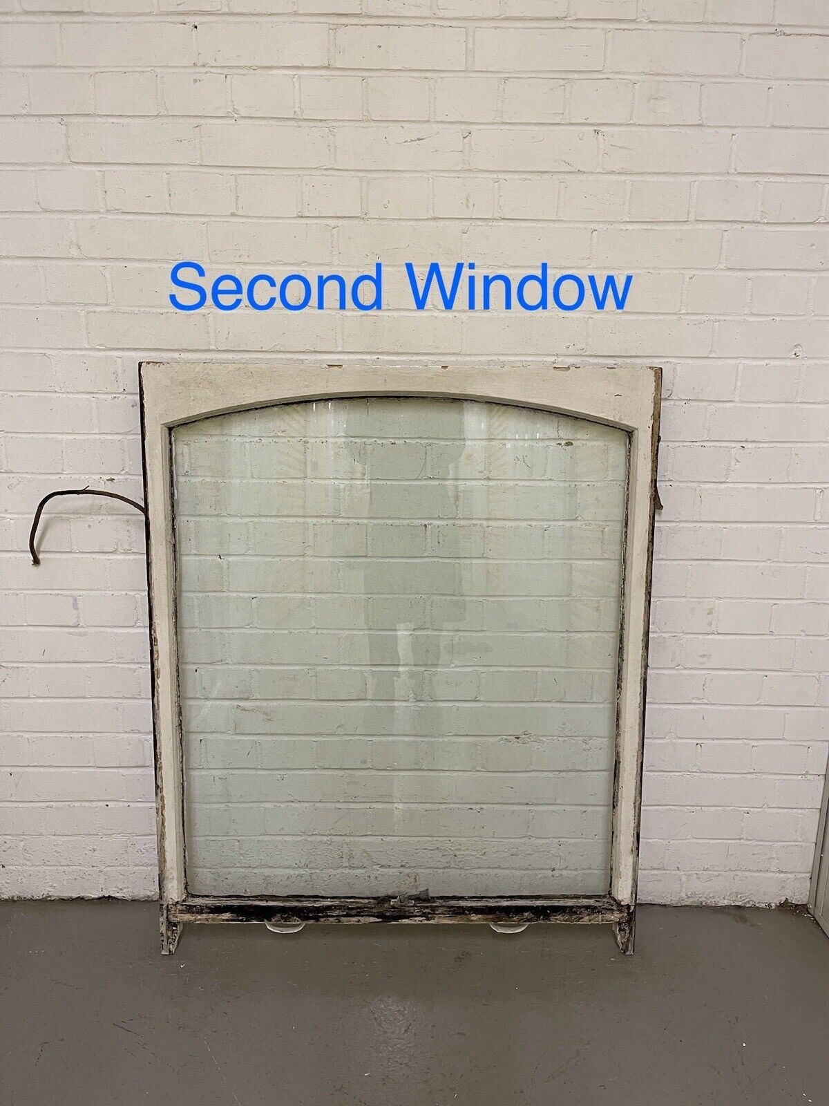 Pair Reclaimed Old Victorian Edwardian Arch Panel Wooden Sash Window 1140 x 935