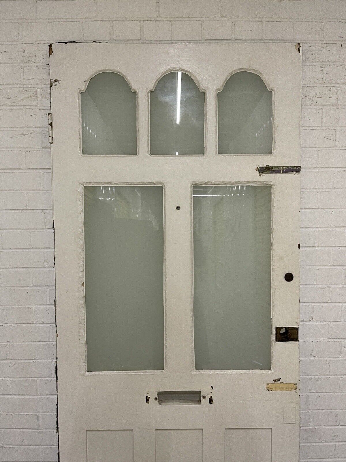 Reclaimed Victorian Edwardian Wooden Panel Front Door 2130 or 2135mm x 913mm