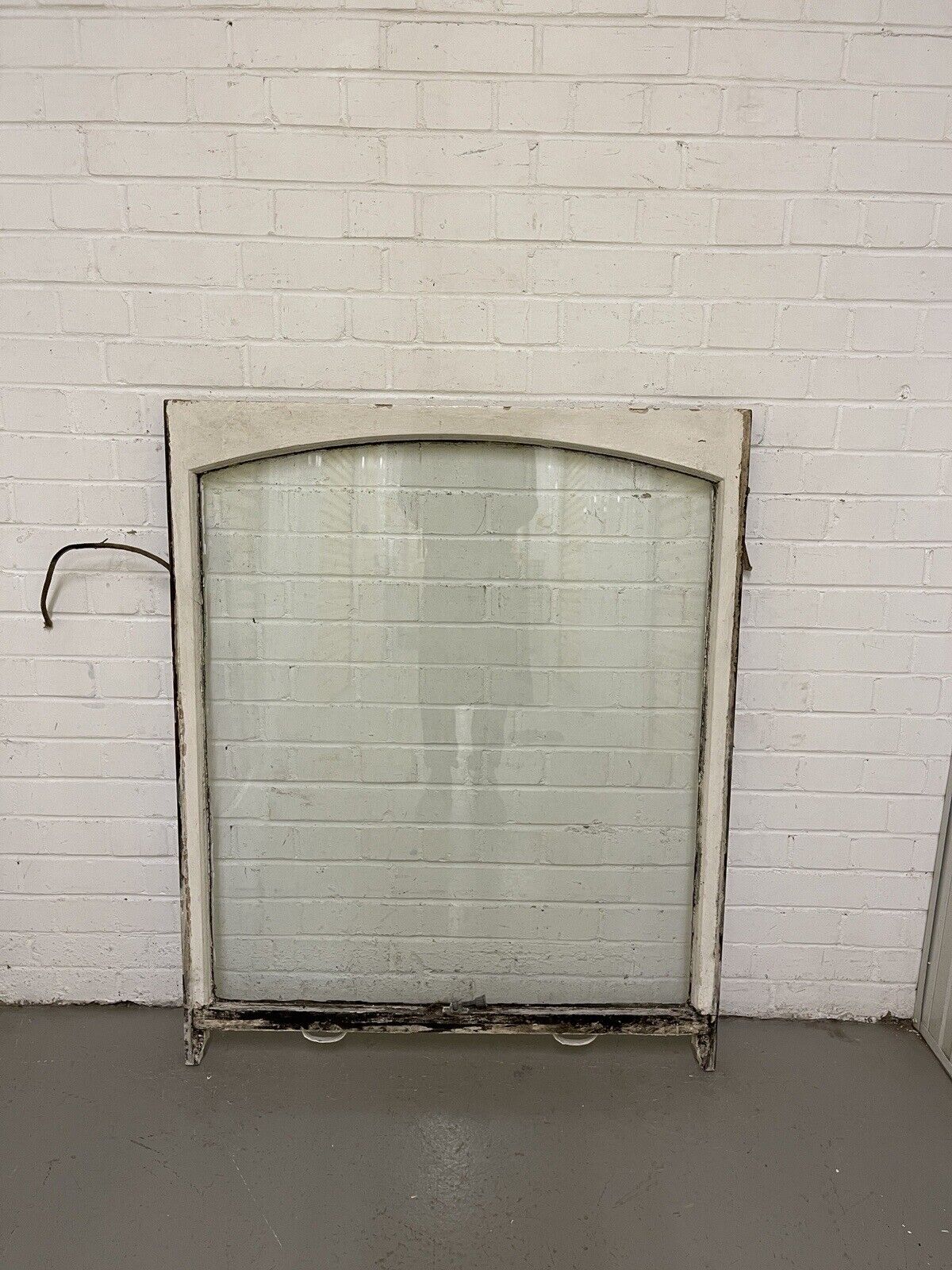 Pair Reclaimed Old Victorian Edwardian Arch Panel Wooden Sash Window 1140 x 935