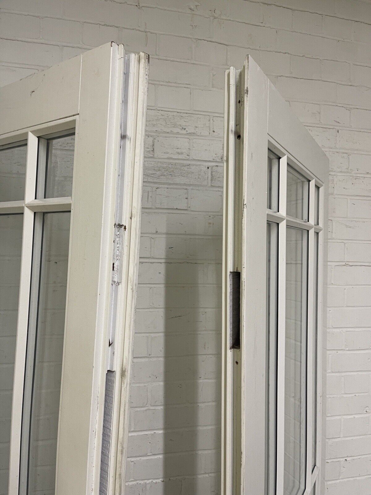 Reclaimed Style French Double Glazed Glass Wooden Double Doors 2034mm x 1530mm