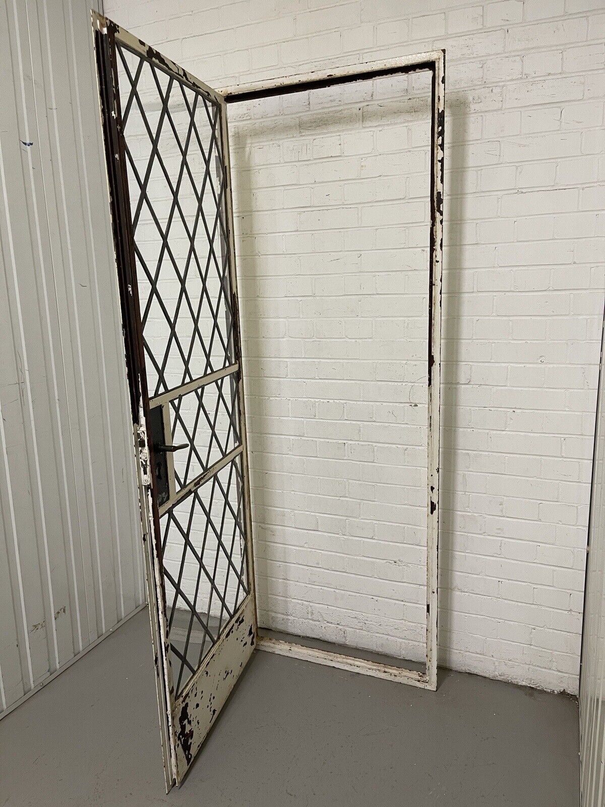 Reclaimed Vintage Industrial Crittall Crital Steel Metal Door Frame 2055 x 763mm