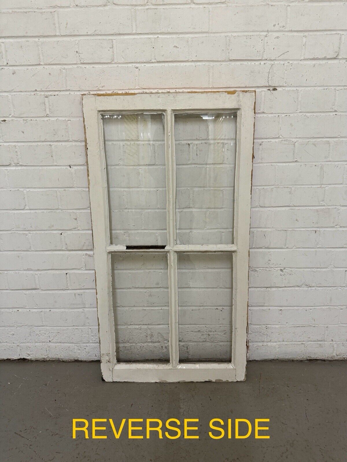 Pair Of Reclaimed Georgian 4 Panel Wooden Panel Windows