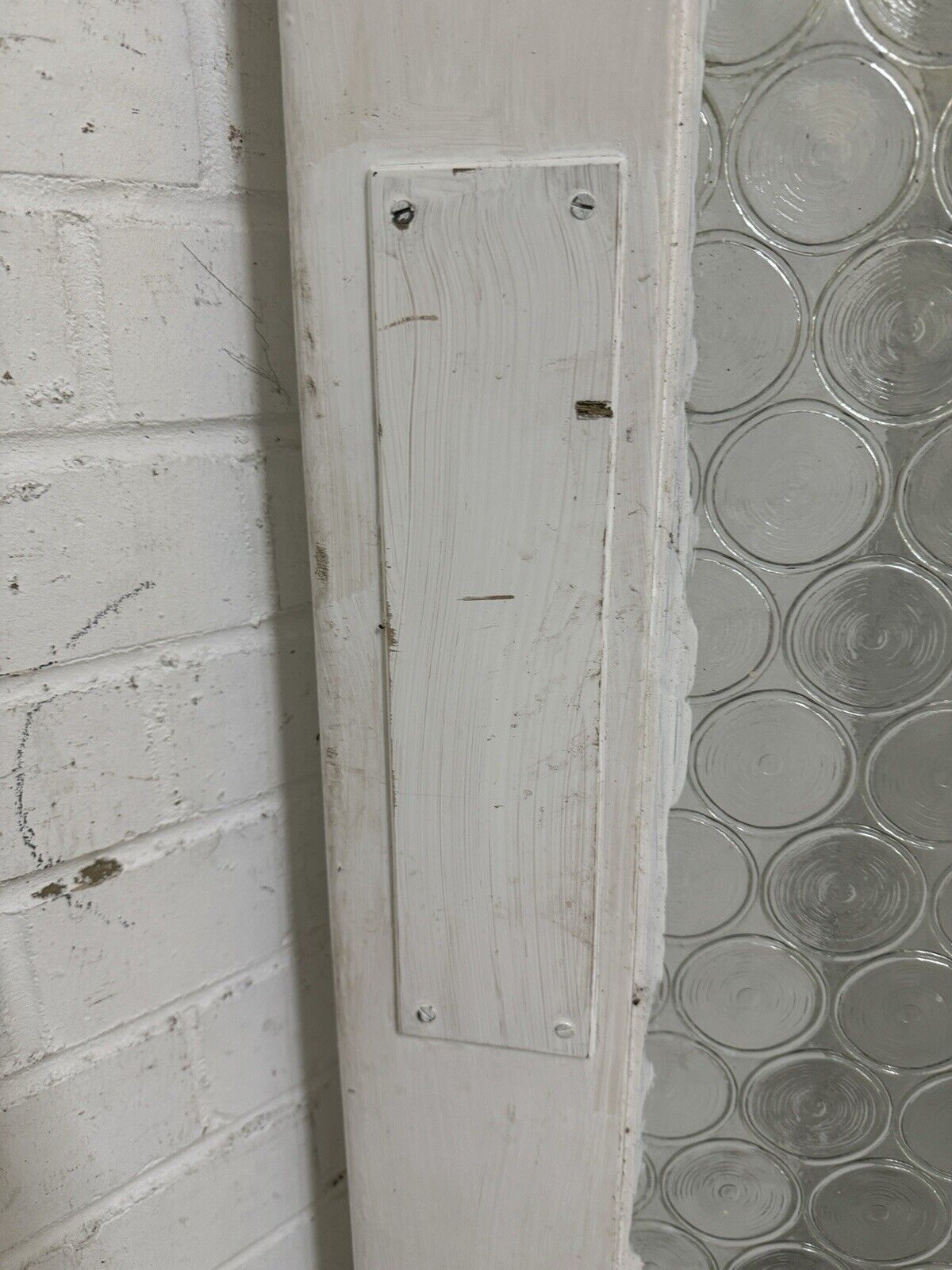 Reclaimed Art Deco Bottle Retro Round Roundel Glass Door 1898 Or 1895 x 705mm