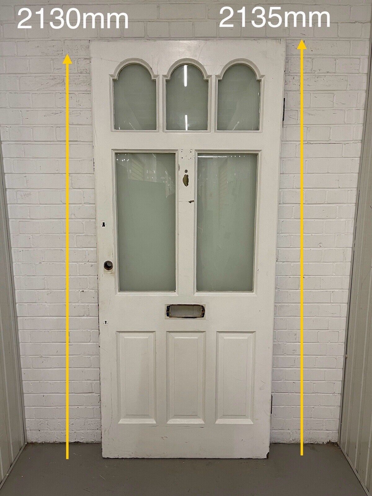 Reclaimed Victorian Edwardian Wooden Panel Front Door 2130 or 2135mm x 913mm