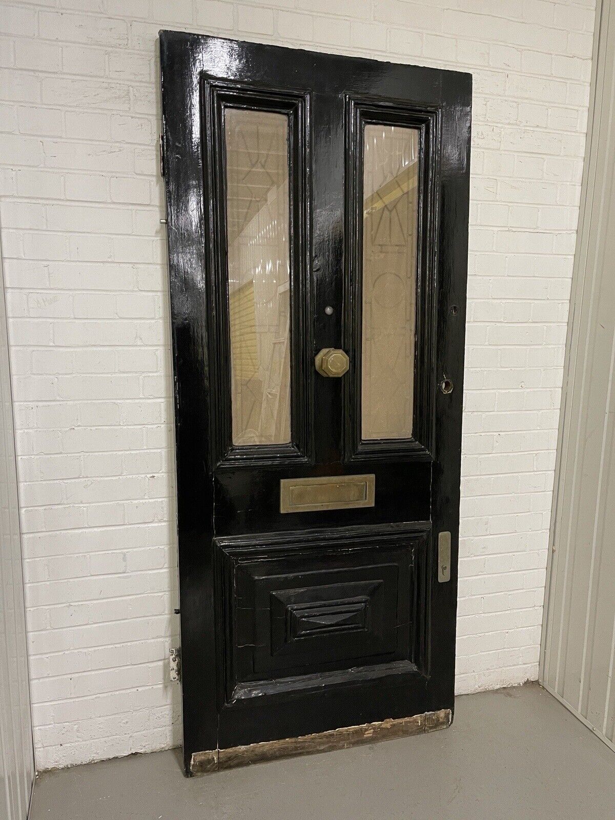 Reclaimed Victorian Edwardian Wooden Panel Front Door 2120 Or 2115 x 915mm
