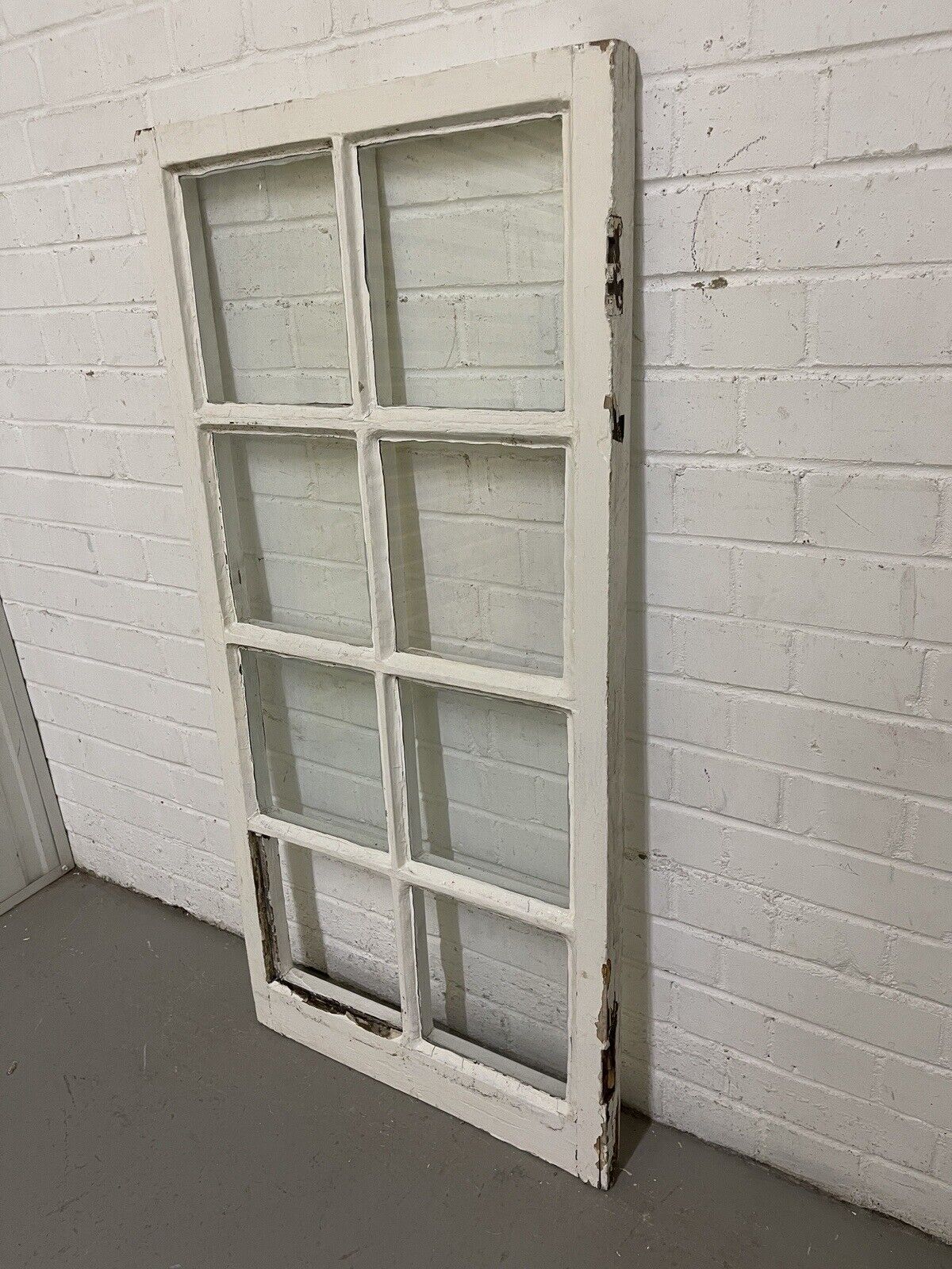 Reclaimed Old Modern Georgian Style 8 Panel Wooden Window 568 x 1175mm