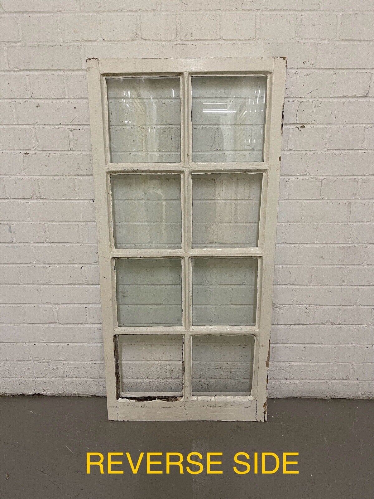 Reclaimed Old Modern Georgian Style 8 Panel Wooden Window 568 x 1175mm