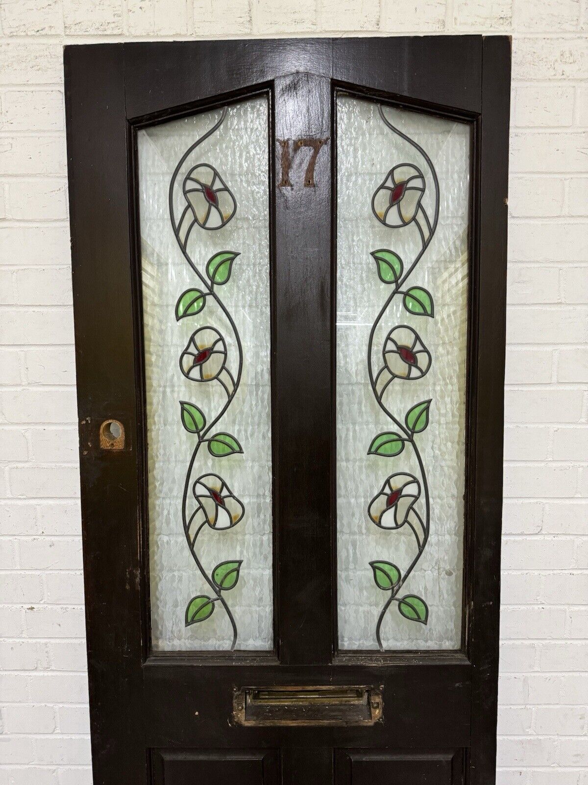 Reclaimed Style Stained Glass Wooden Panel Front Door 1980 or 1975mm x 760mm