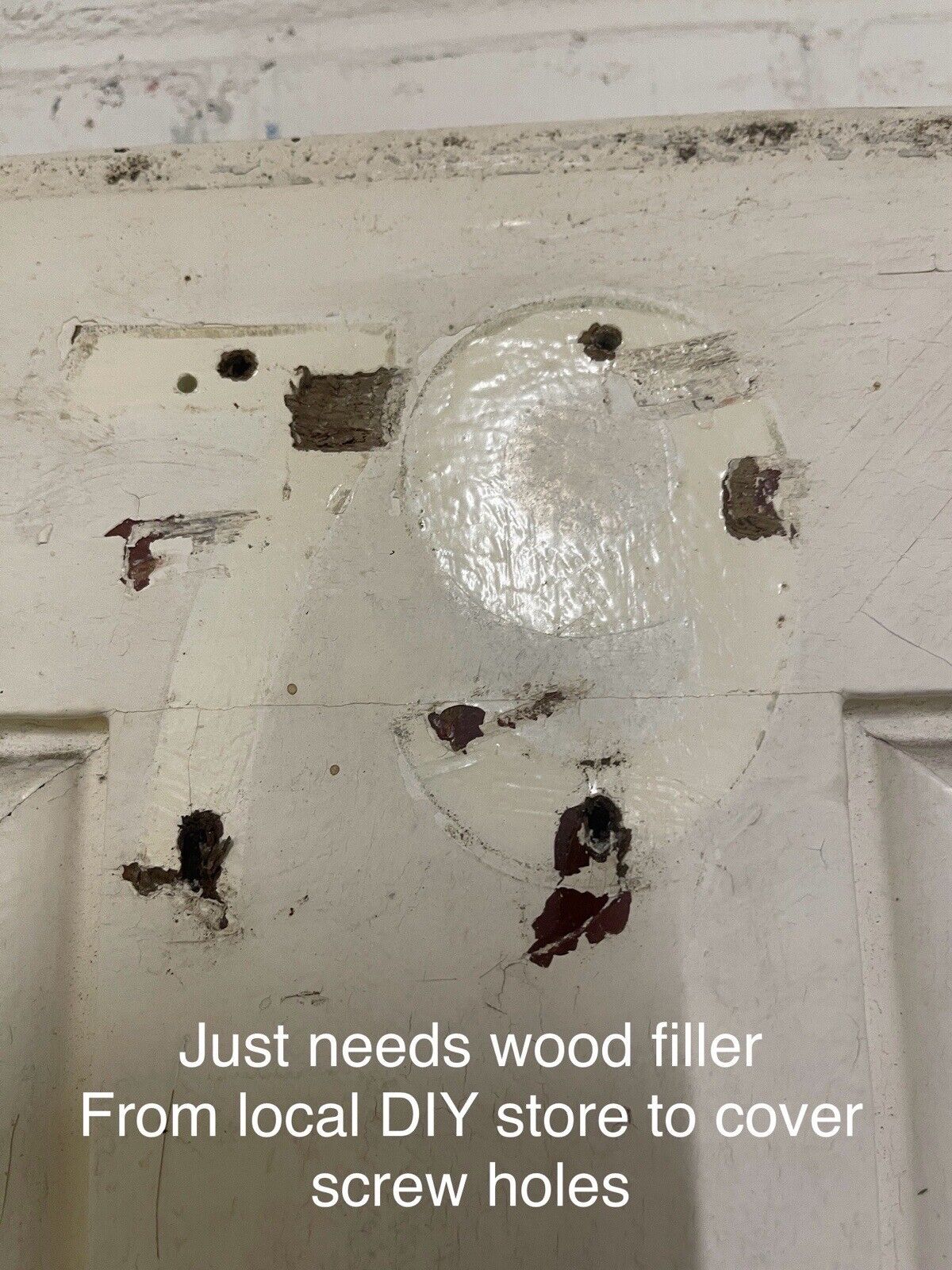 Reclaimed Old Victorian Edwardian Wooden Embossed Panels Front Door 2030 x 810mm