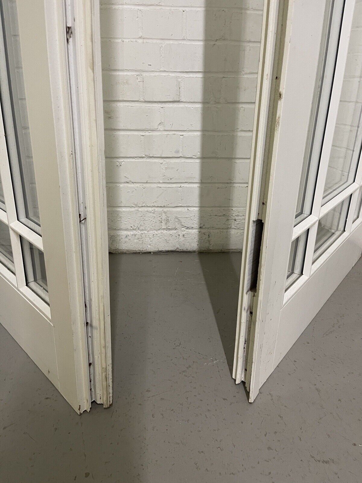 Reclaimed Style French Double Glazed Glass Wooden Double Doors 2034mm x 1530mm
