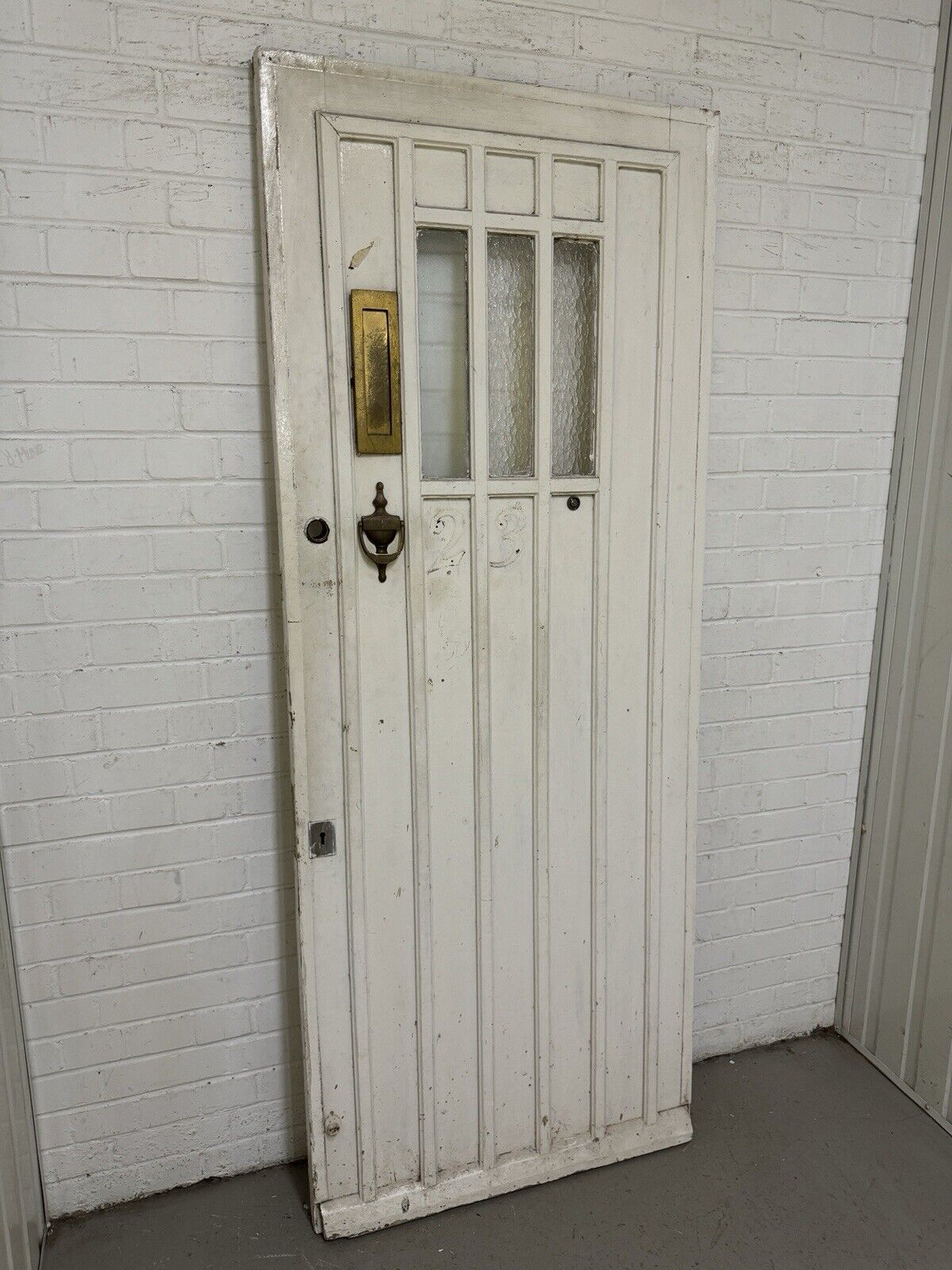Reclaimed Old Arts and Crafts Victorian Wooden Front Door 2023 x 805mm
