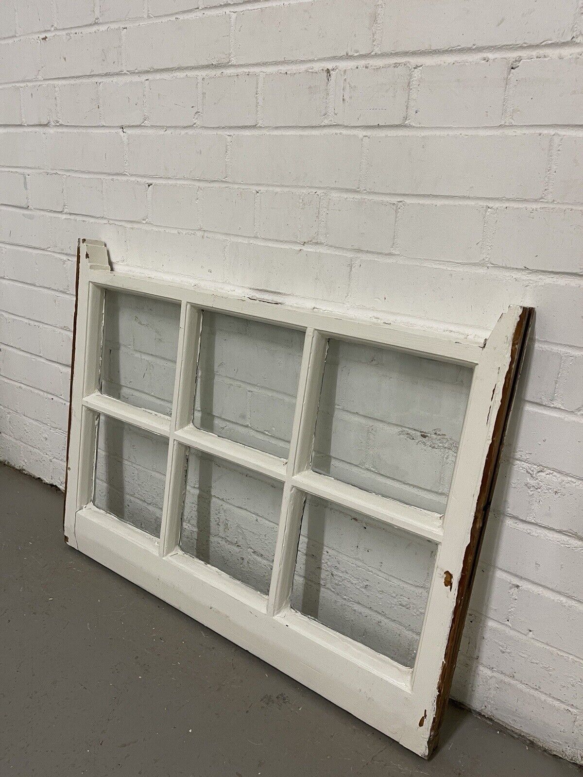 Pair Reclaimed Georgian 6 Panel Wooden Panel Sash Window 770 x 545 770 x 590mm