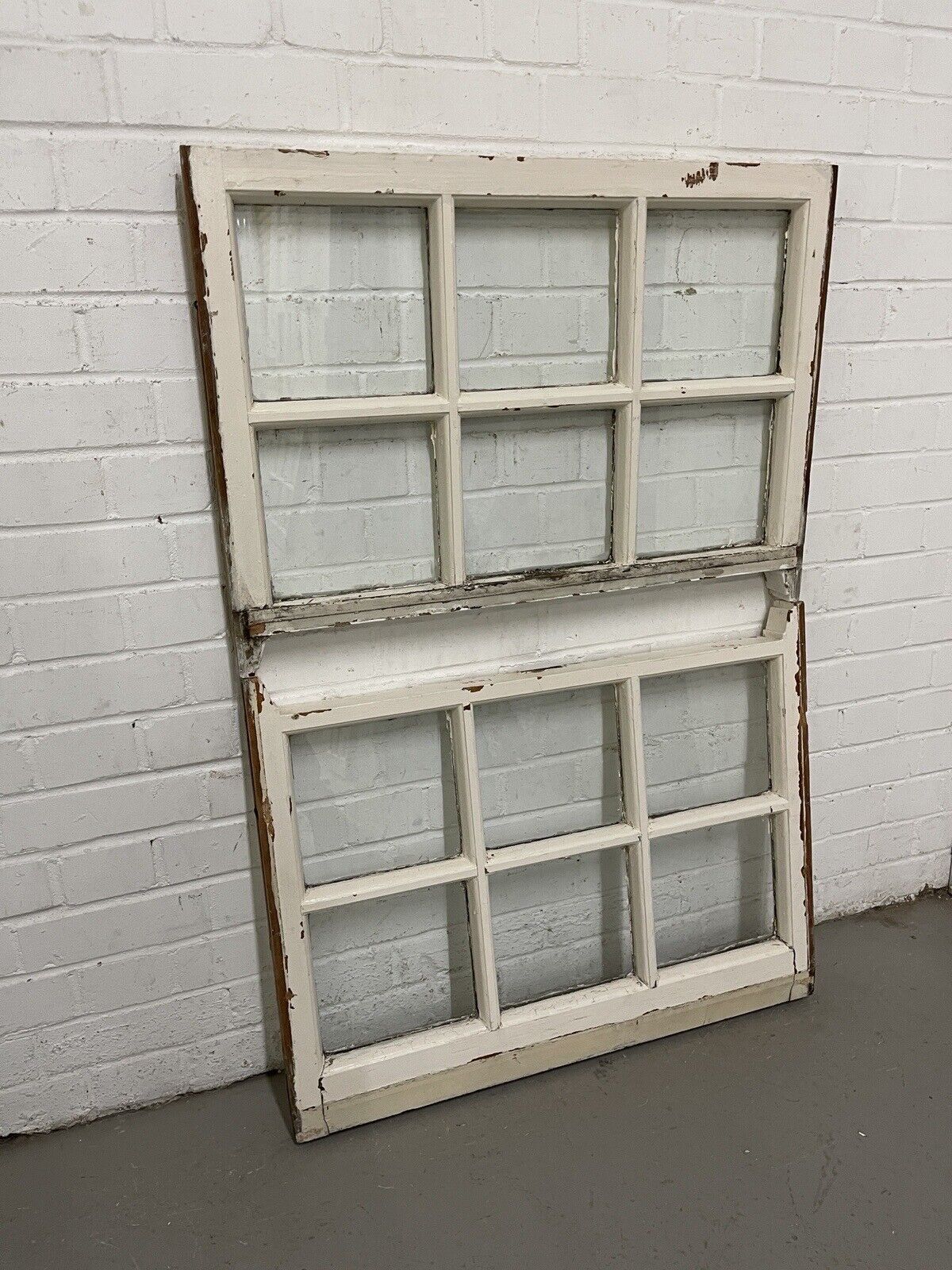 Pair Reclaimed Georgian 6 Panel Wooden Panel Sash Window 770 x 545 770 x 590mm