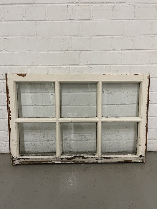 Reclaimed Georgian 6 Panel Wooden Panel Sash Window 770 x 505mm