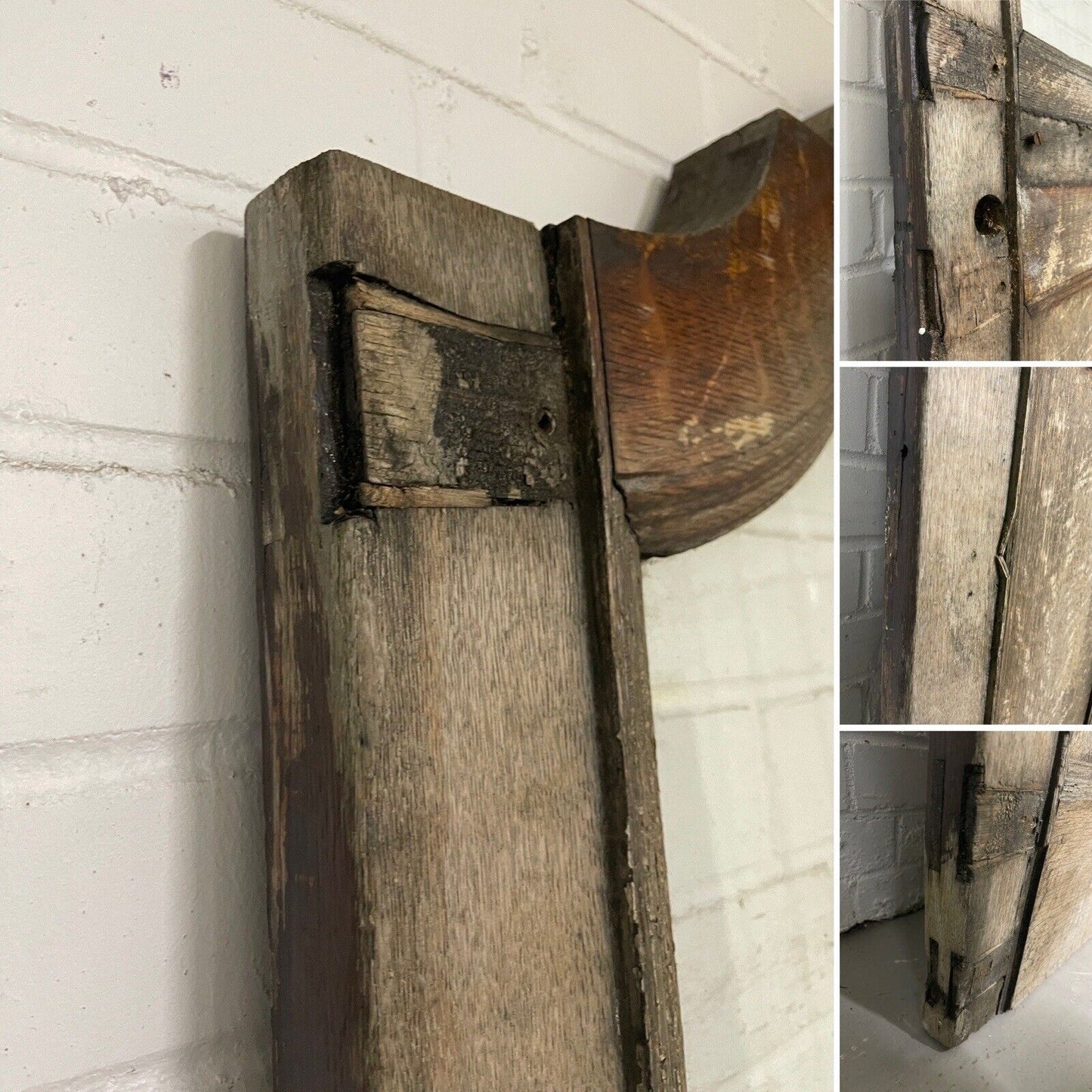 Reclaimed Oak Wooden Entrance Arch Front Door 2390 or 2590mm with Arch x 1105mm