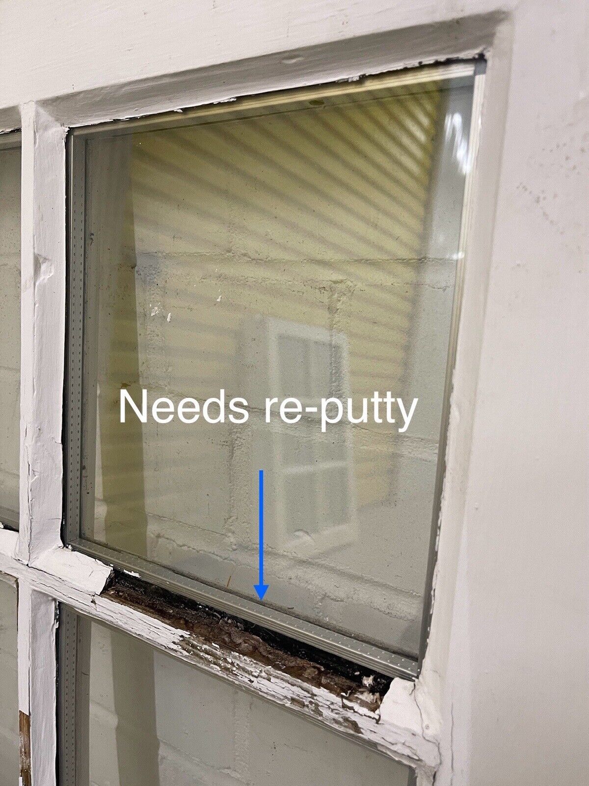 Job lot of  Four Reclaimed Style Georgian Double Glazed Windows 550mm x 818mm