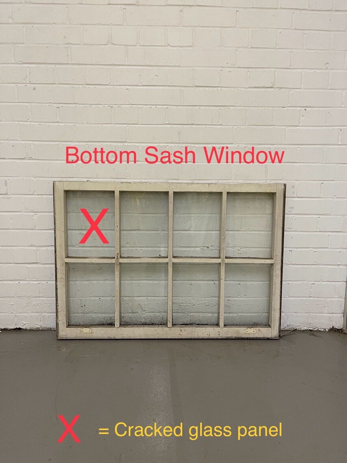 Pair Of Reclaimed Georgian 8 Panel Wooden Panel Sash Window 985 x 675 985 x685mm