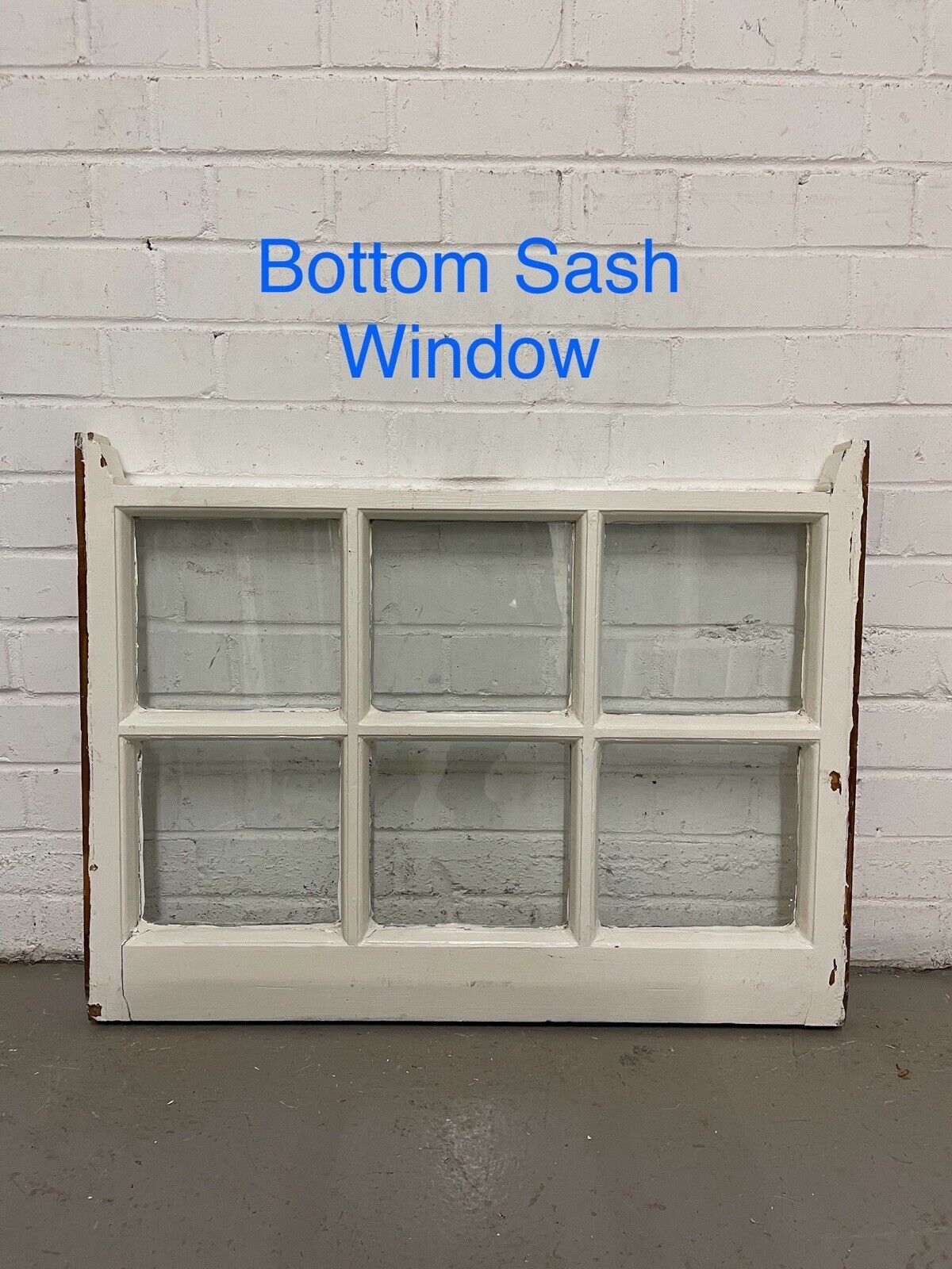 Pair Reclaimed Georgian 6 Panel Wooden Panel Sash Window 770 x 545 770 x 590mm