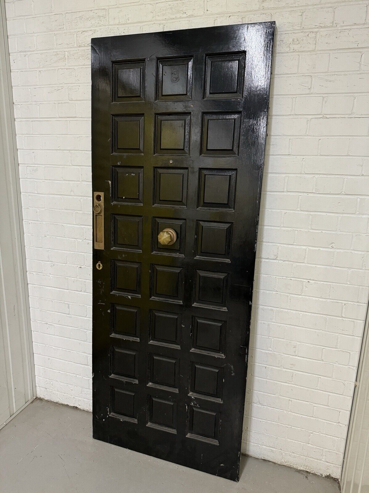 Reclaimed Old Victorian Edwardian Embossed Wooden Panel Front Door 2025 x 811mm
