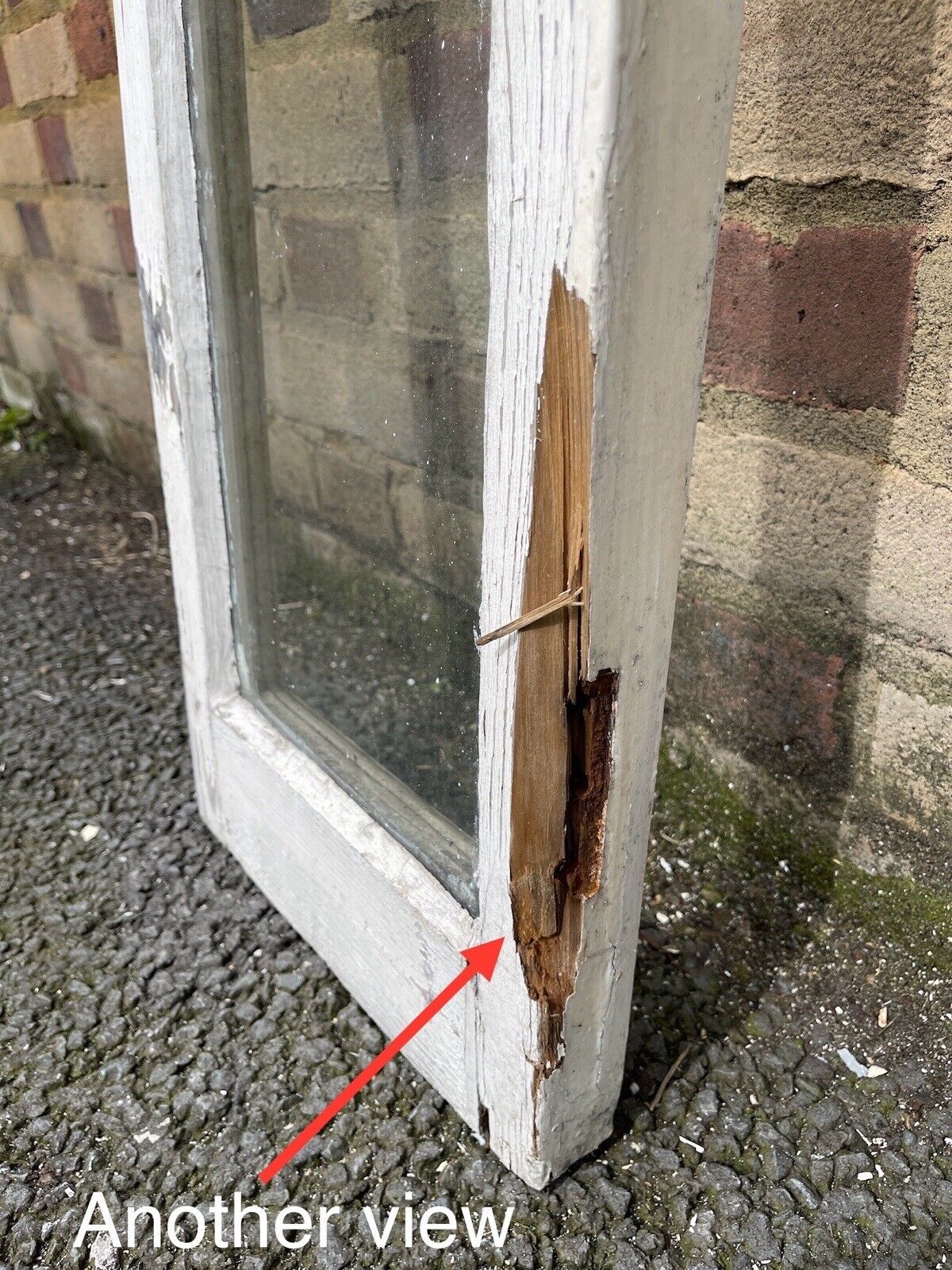 Job Lot Of 3 Reclaimed Old Edwardian Arch Wooden Windows 1095 x 300mm
