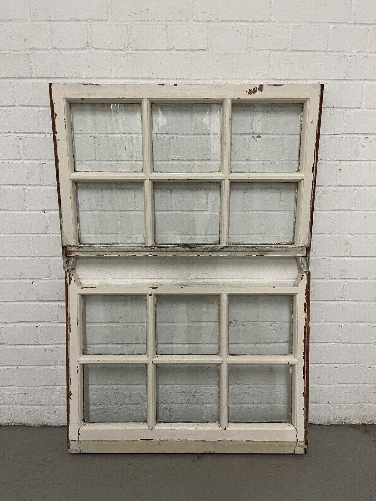 Pair Reclaimed Georgian 6 Panel Wooden Panel Sash Window 770 x 545 770 x 590mm