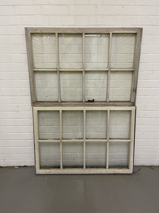 Pair Of Reclaimed Georgian 8 Panel Wooden Panel Sash Window 985 x 675 985 x685mm