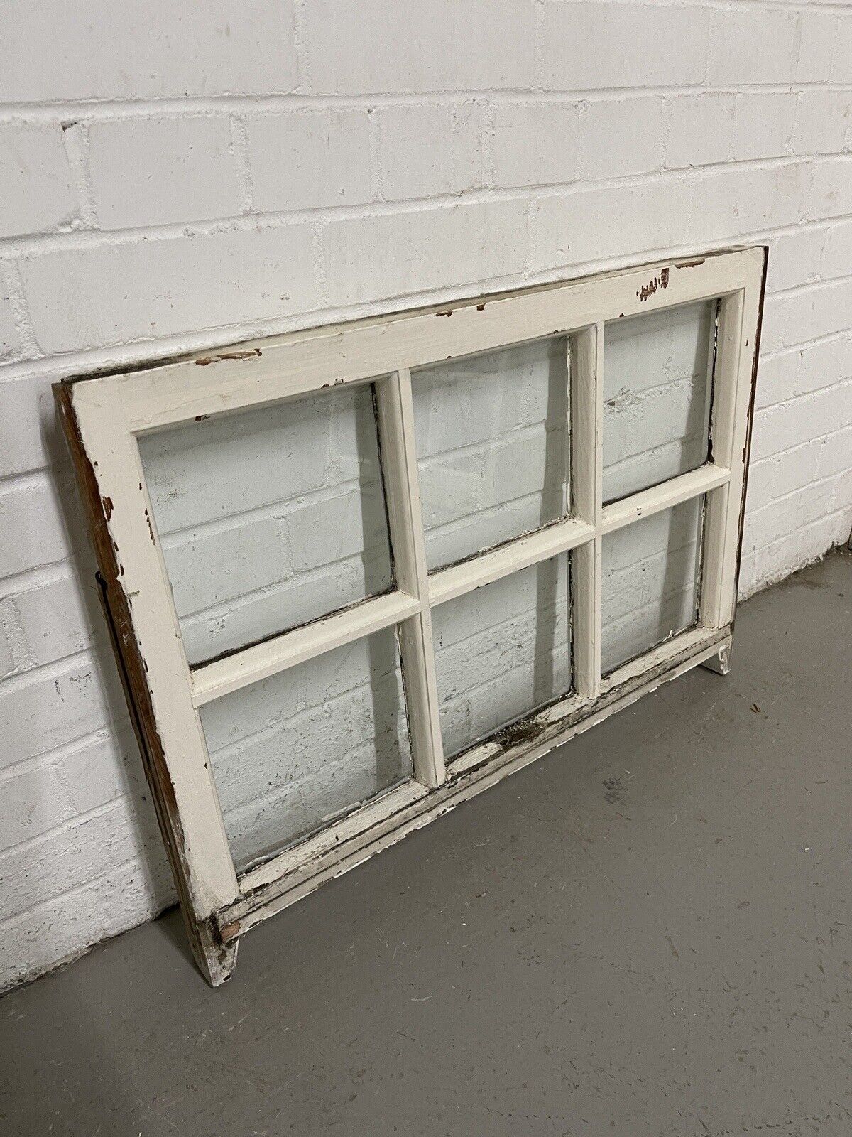 Pair Reclaimed Georgian 6 Panel Wooden Panel Sash Window 770 x 545 770 x 590mm