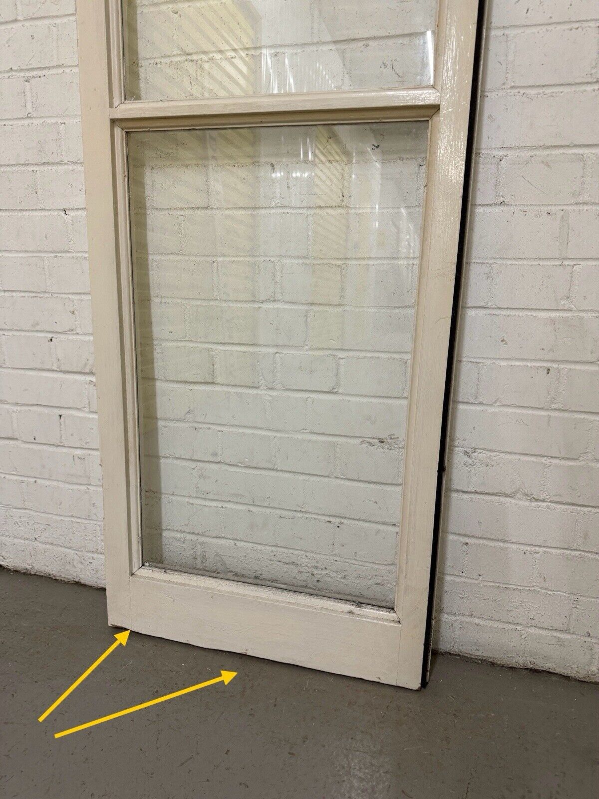 Reclaimed French Single Panel Glass Wooden Double Doors 1752 Or 1746 x 1185mm