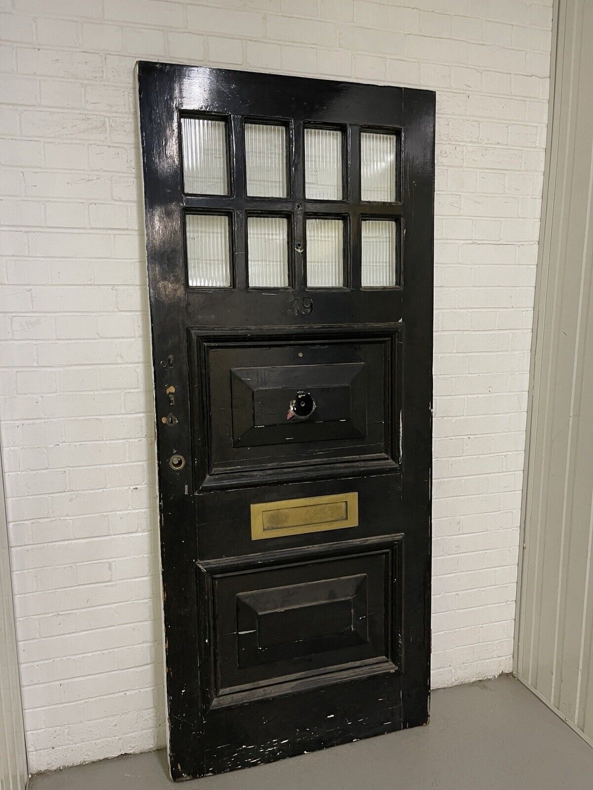 Reclaimed Victorian Edwardian Wooden Panel Front Door 2123 or 2128 x 910mm